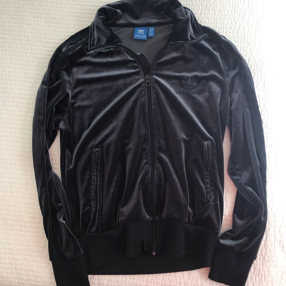 Adidas Originals Navy Blue Velvet Track Jacket